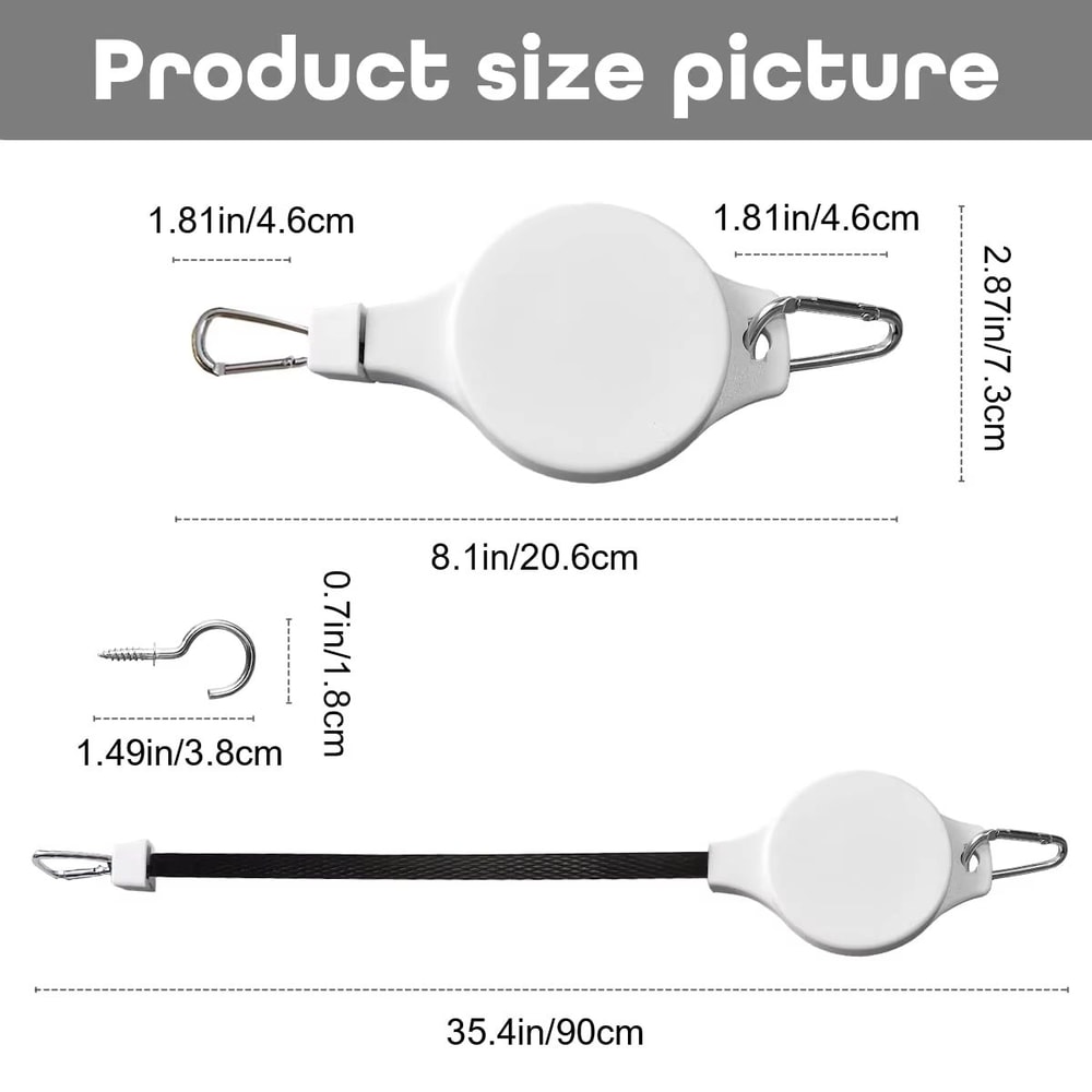 HeavyDuty Retractable Adjustable Plant Pulley Hooks For Indoor And Outdoor Hanging Baskets 1