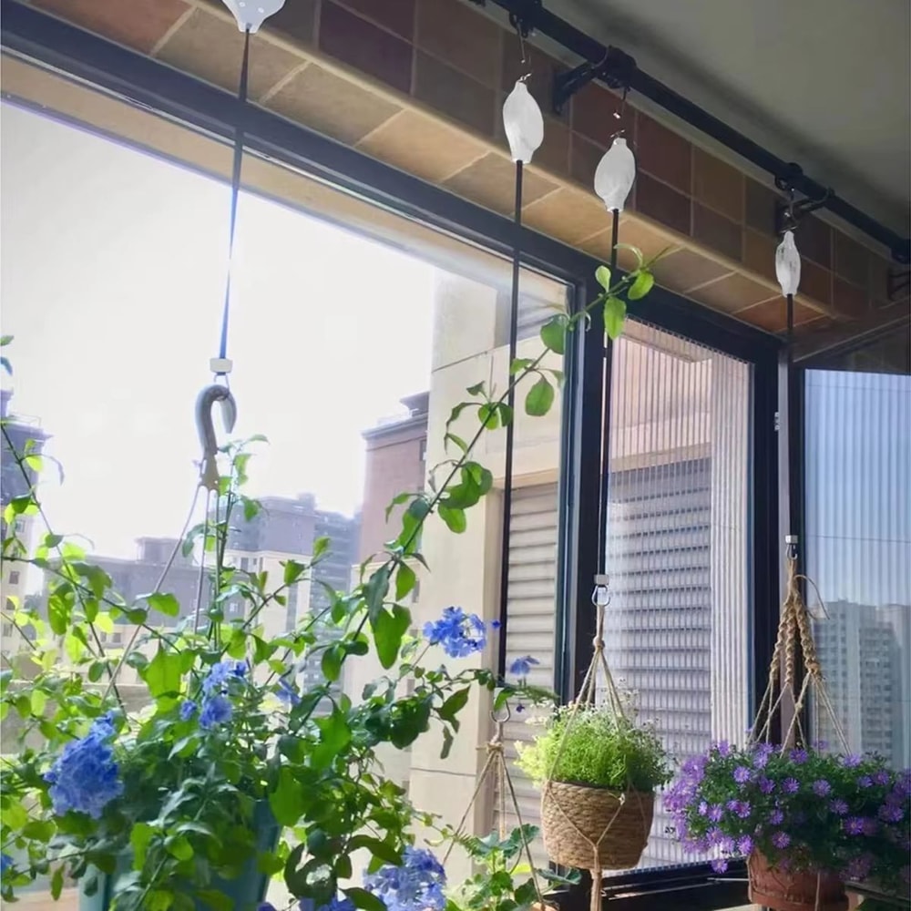 HeavyDuty Retractable Adjustable Plant Pulley Hooks For Indoor And Outdoor Hanging Baskets 2