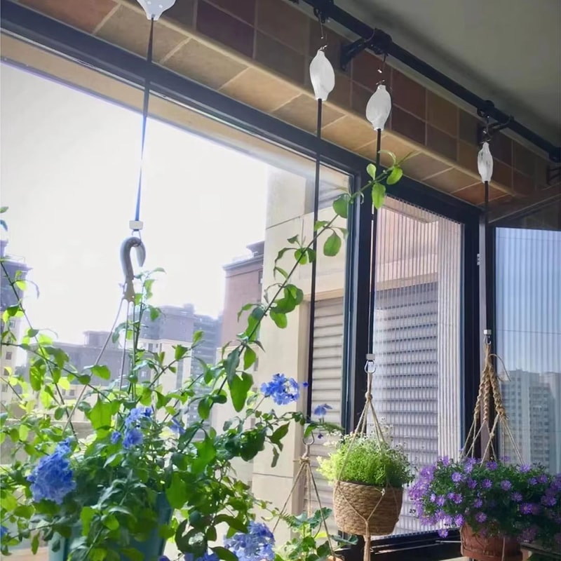 HeavyDuty Retractable Adjustable Plant Pulley Hooks For Indoor And Outdoor Hanging Baskets 2