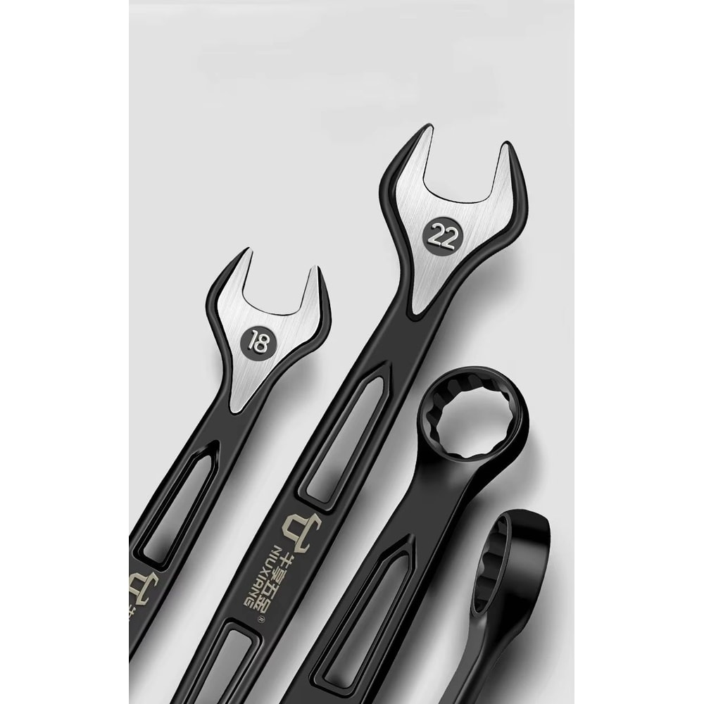DualUse Plums Blossom Ratchet And OpenEnd Wrench Set 14in1516in Combination Spanners With Nut Cutte 4