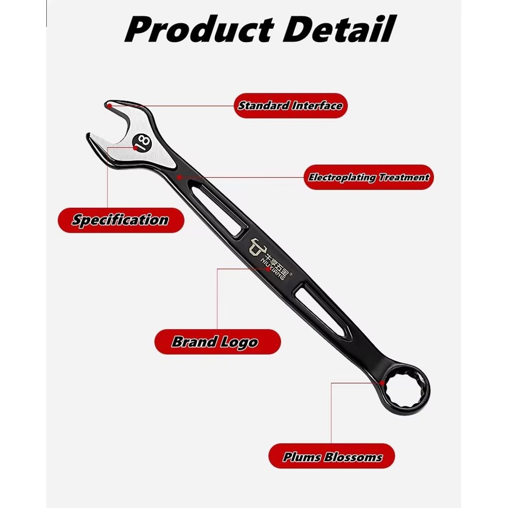 DualUse Plums Blossom Ratchet And OpenEnd Wrench Set 14in1516in Combination Spanners With Nut Cutte 5