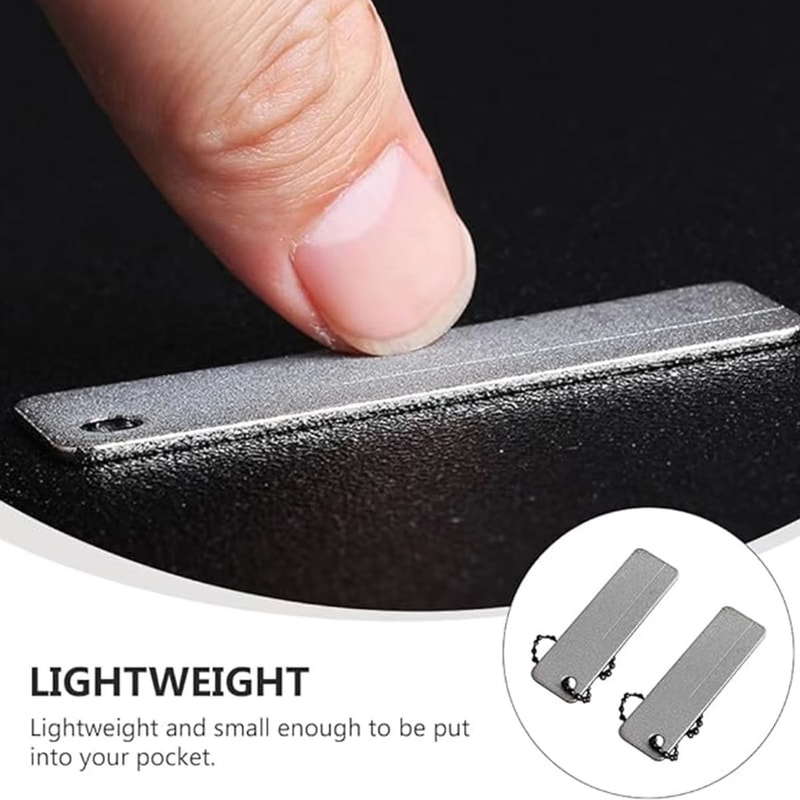 Mini Diamond Pocket Knife Sharpener Keychain With Emery Nail File 4
