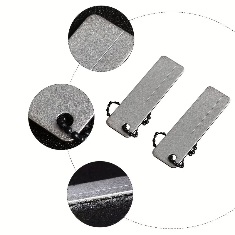 Mini Diamond Pocket Knife Sharpener Keychain With Emery Nail File 5