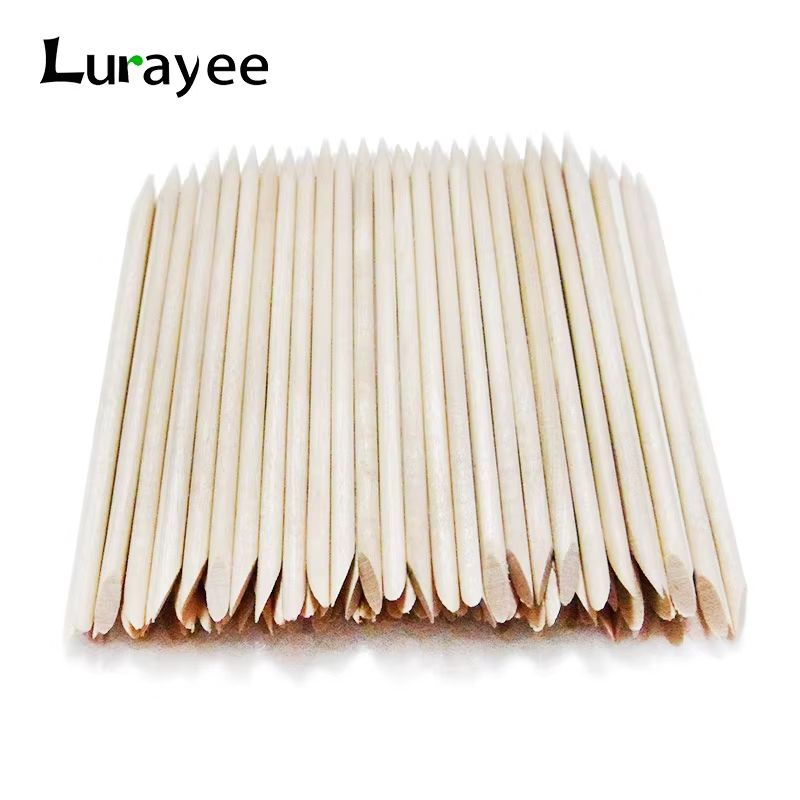 Lurayee Wooden Nail Cuticle Pusher And Orange Wood Stick Set For Nail Care And Art 0