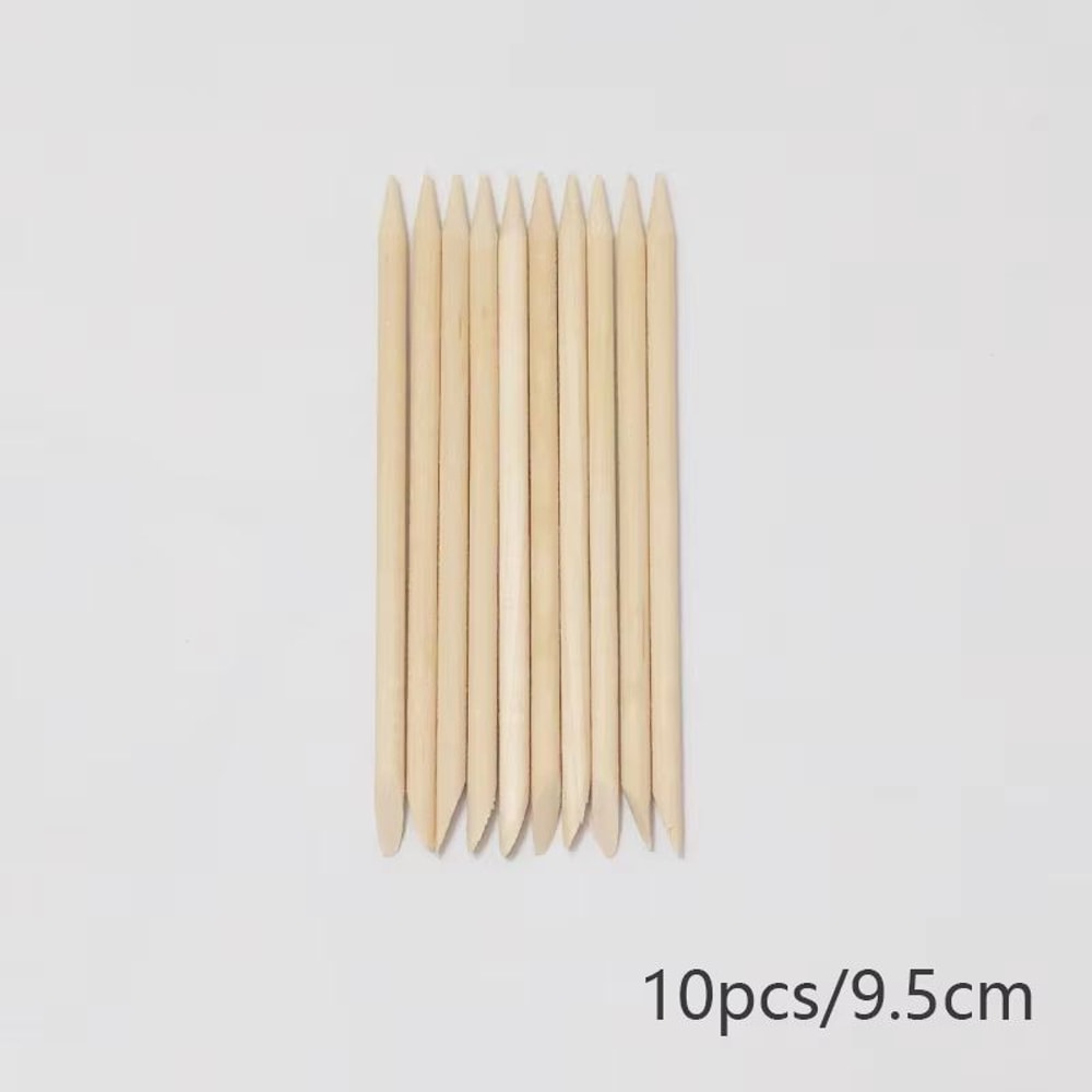 Lurayee Wooden Nail Cuticle Pusher And Orange Wood Stick Set For Nail Care And Art 6