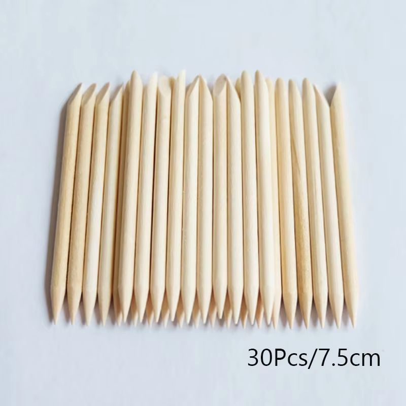 Lurayee Wooden Nail Cuticle Pusher And Orange Wood Stick Set For Nail Care And Art 8