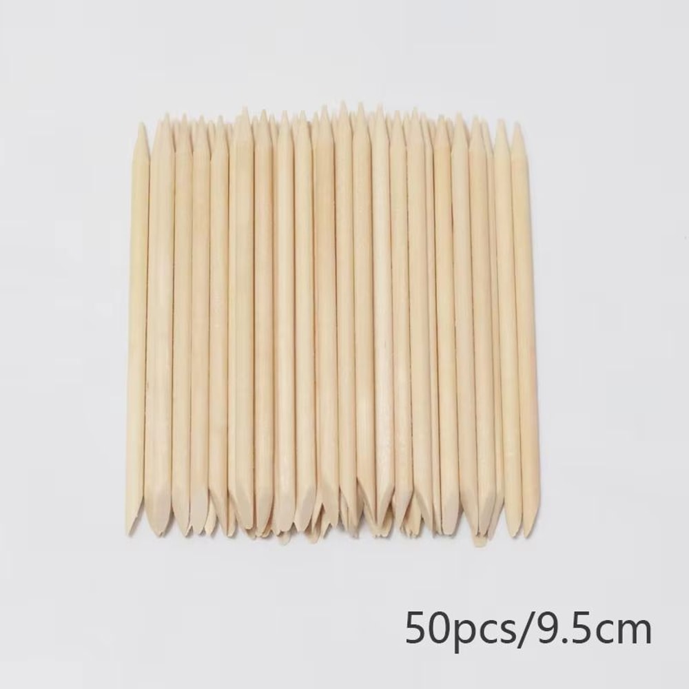 Lurayee Wooden Nail Cuticle Pusher And Orange Wood Stick Set For Nail Care And Art 17