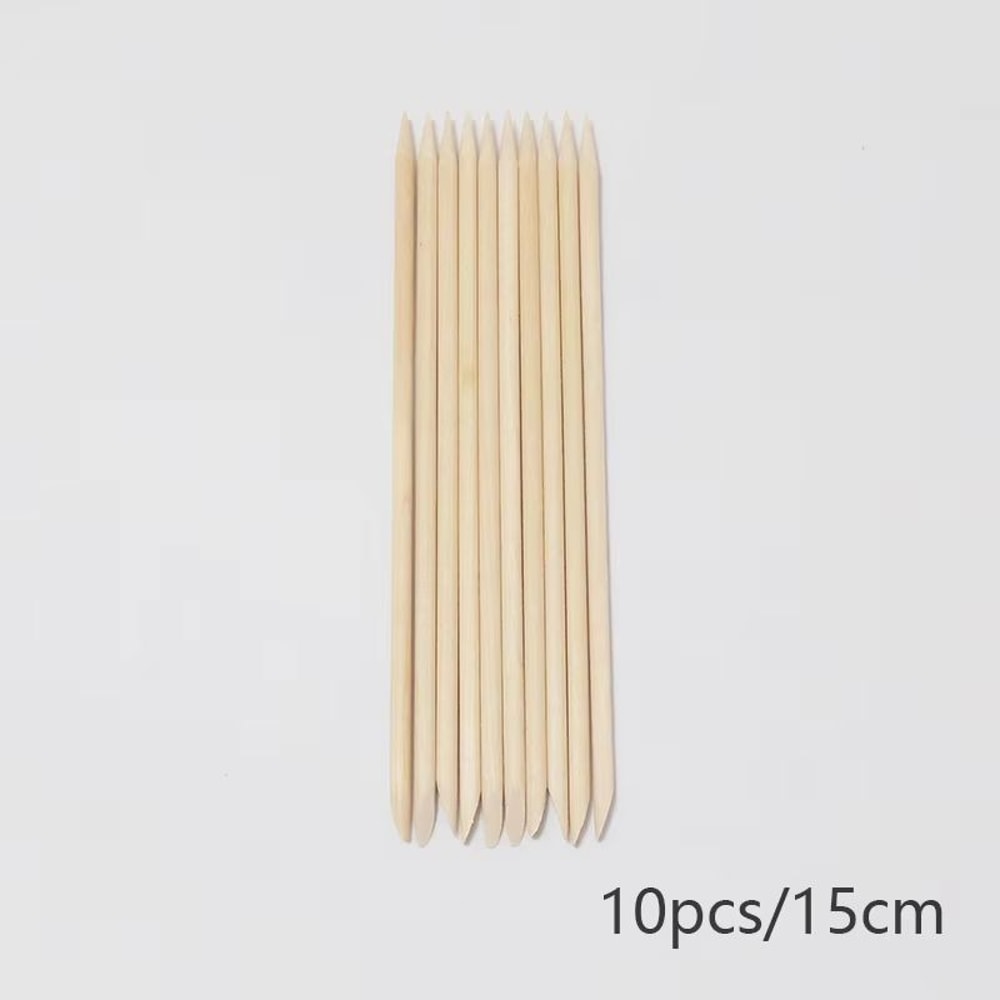 Lurayee Wooden Nail Cuticle Pusher And Orange Wood Stick Set For Nail Care And Art 19