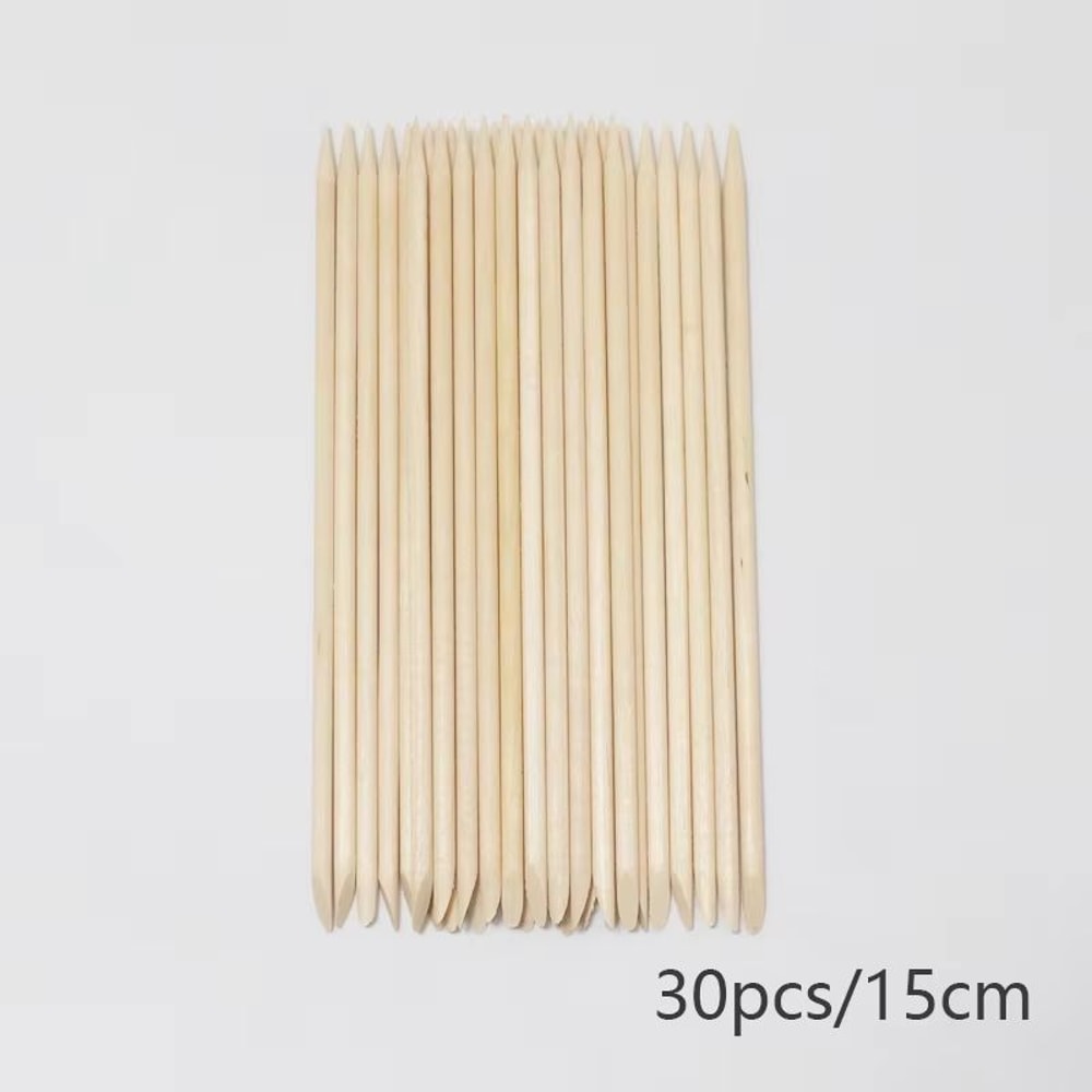 Lurayee Wooden Nail Cuticle Pusher And Orange Wood Stick Set For Nail Care And Art 20