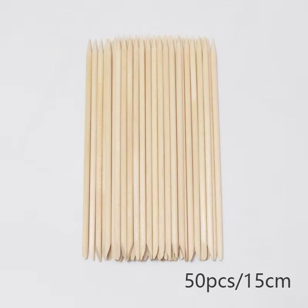 Lurayee Wooden Nail Cuticle Pusher And Orange Wood Stick Set For Nail Care And Art 21