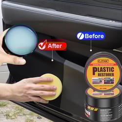car plastic and leather restorer renewal wax – interior & exterior gloss coating