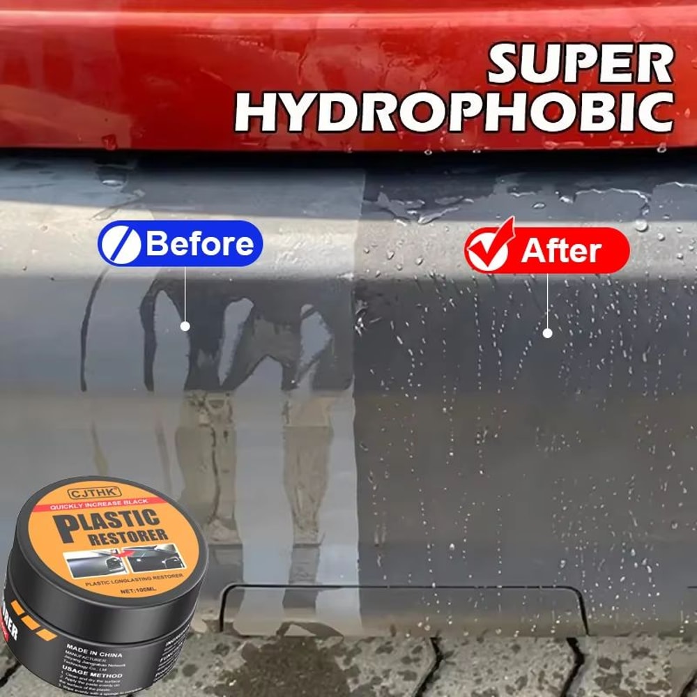 Car Plastic And Leather Restorer Renewal Wax Interior Exterior Gloss Coating 4