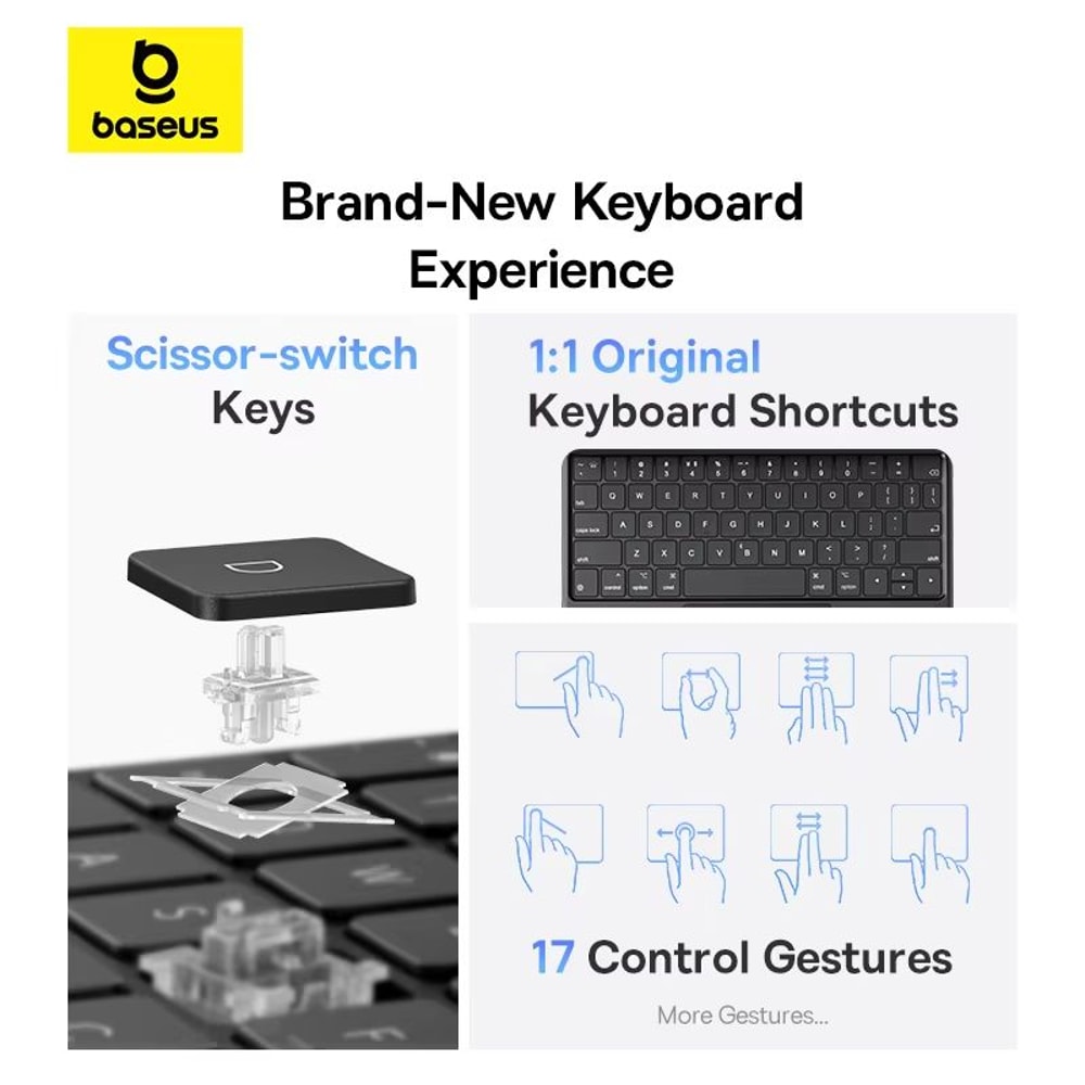 Baseus Magnetic Bluetooth Keyboard Case For IPad Pro And IPad Air Tablets 3