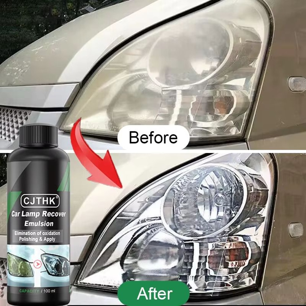 Car Headlight Restoration Polishing Kit With Scratch Remover And Oxidation Cleaner 0