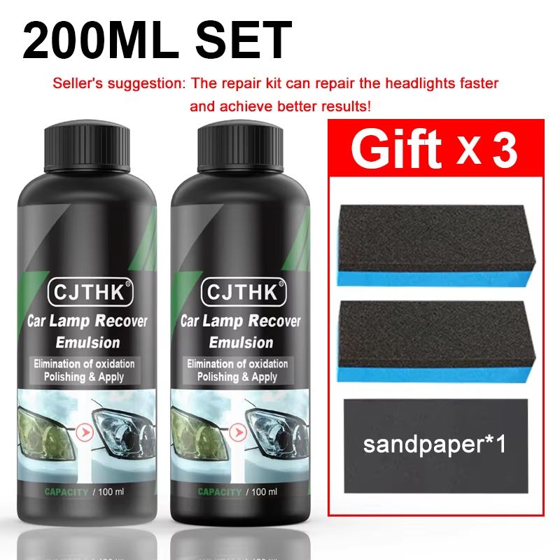 Car Headlight Restoration Polishing Kit With Scratch Remover And Oxidation Cleaner 11