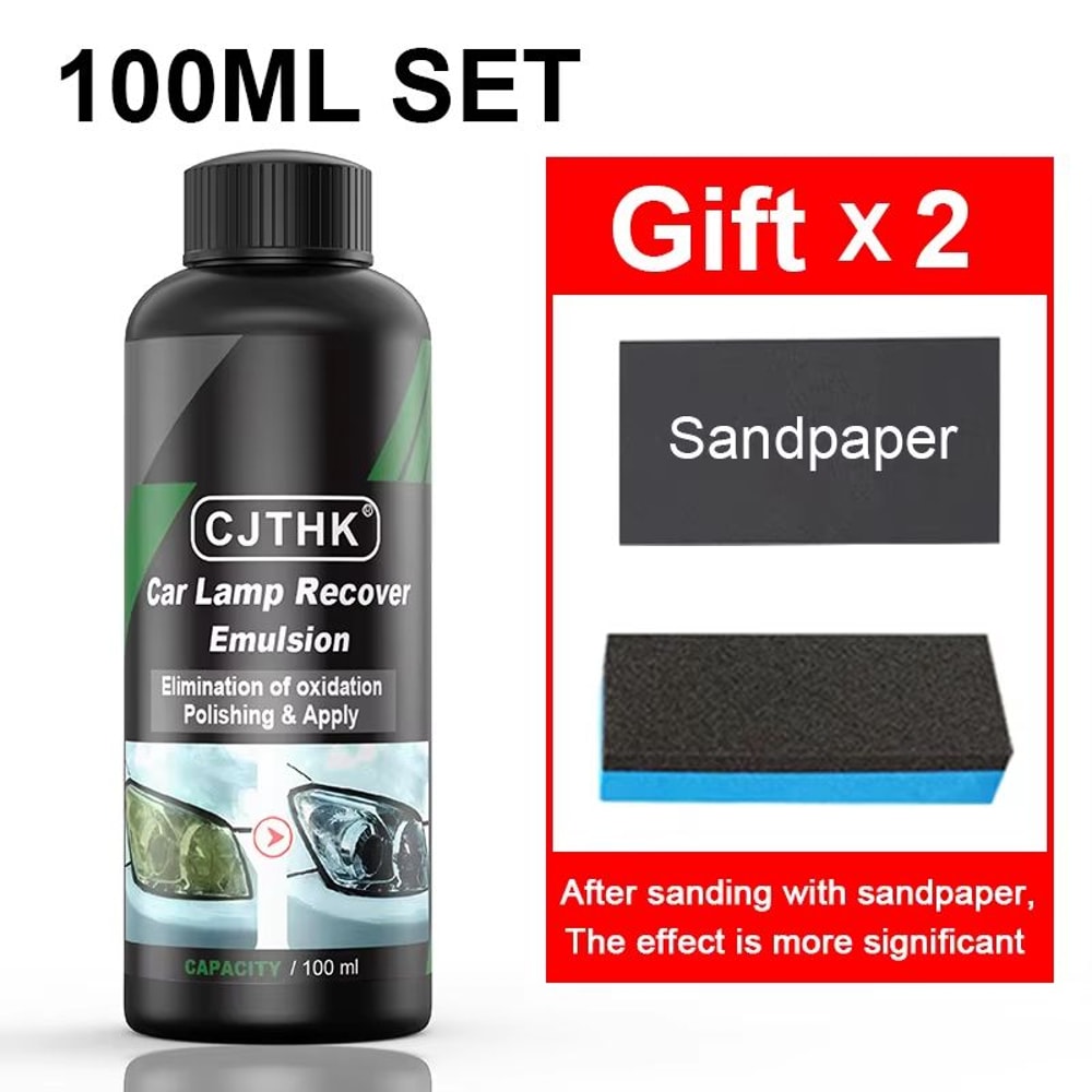 Car Headlight Restoration Polishing Kit With Scratch Remover And Oxidation Cleaner 6