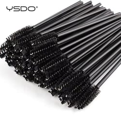 eye lash and eyebrow brushes 5/50 pieces – mascara wands and applicator spoolers for false eyelashes and brow grooming