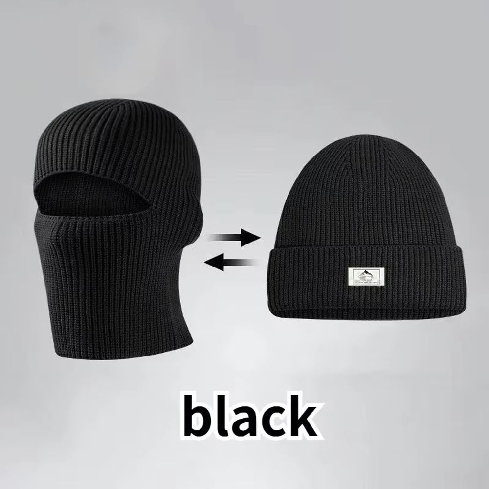 2in1 Winter Knit Beanie And Balaclava Hat Windproof Full Face Ski Mask Cap 7