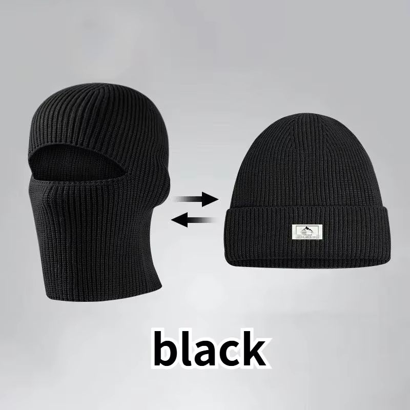2in1 Winter Knit Beanie And Balaclava Hat Windproof Full Face Ski Mask Cap 7