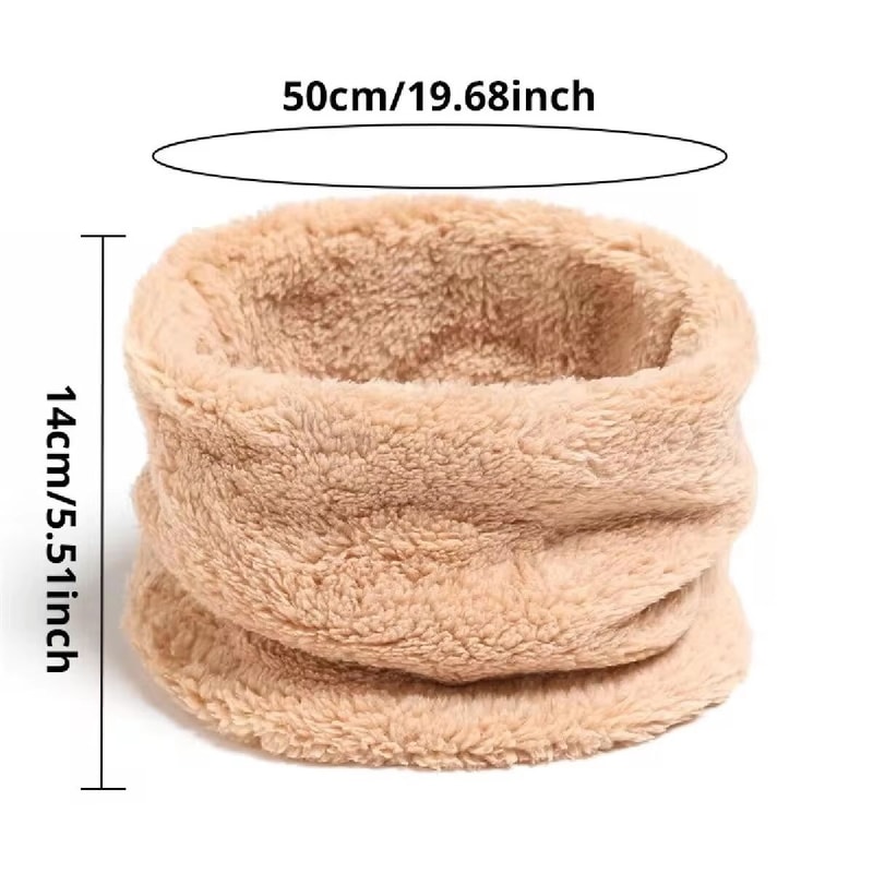 Cashmere Style Warm Winter Scarf With Full Face Mask Plush Thick Neck Warmer For Men Women Children 5