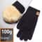 Fleece Lined Black Cable Knit Winter Touch Screen Gloves For Men And Women 0