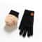 Fleece Lined Black Cable Knit Winter Touch Screen Gloves For Men And Women 7