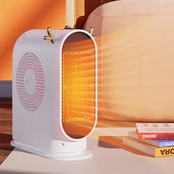 500w portable desktop electric heater with thermostat fan for home