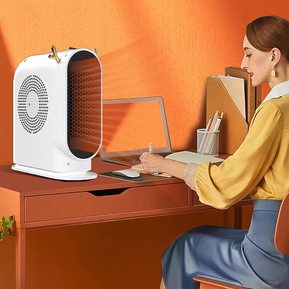 500W Portable Desktop Electric Heater With Thermostat Fan For Home 5