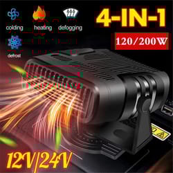12v 24v 4-in-1 car heater powerful defroster defogger with 360 degree rotation for vehicle interior