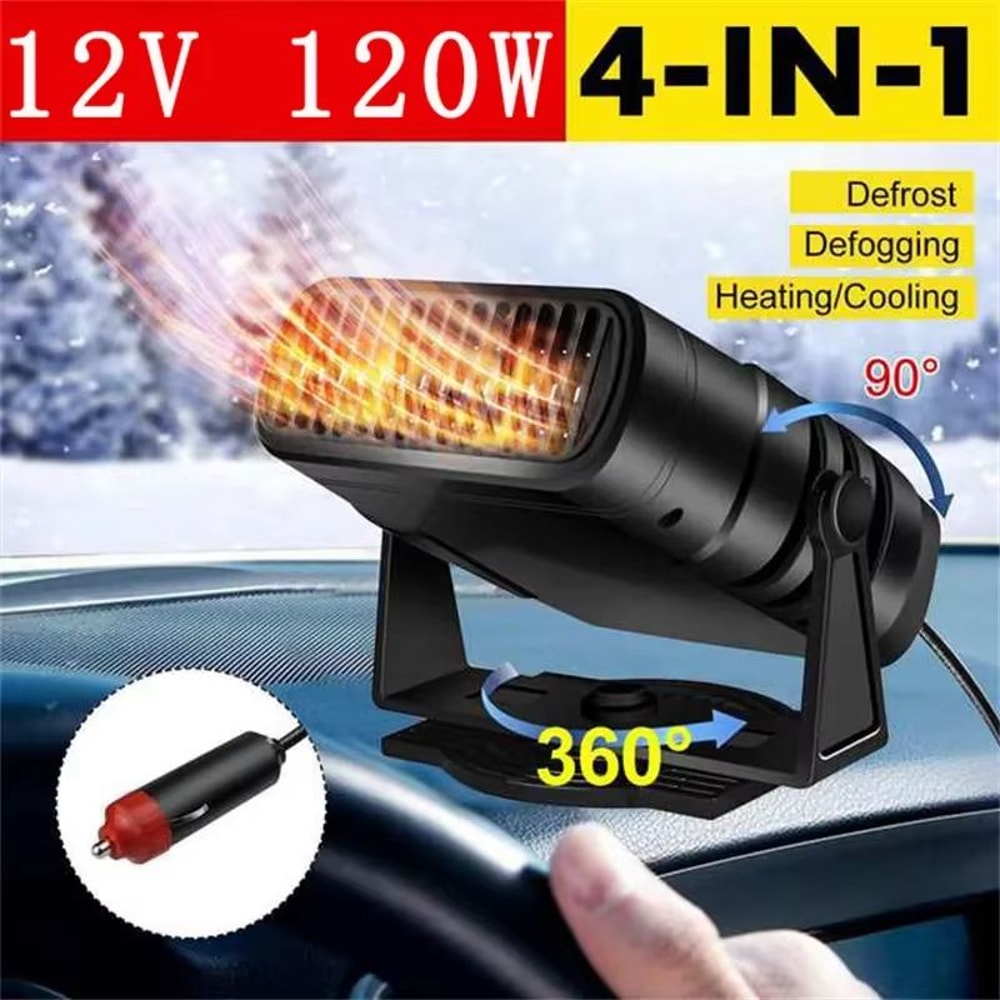 12V 24V 4in1 Car Heater Powerful Defroster Defogger With 360 Degree Rotation For Vehicle Interior 6