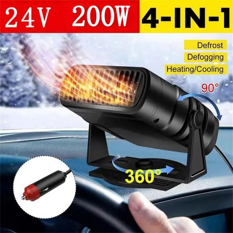 12V 24V 4in1 Car Heater Powerful Defroster Defogger With 360 Degree Rotation For Vehicle Interior 7