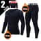Mens 2Piece Warm Corset Ski Jacket And Trousers Thermal Active Suit 7