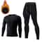 Mens 2Piece Winter Warm Fleece Thermal Underwear Set With Long Johns And Compression Tights 12