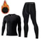 Mens 2Piece Winter Warm Fleece Thermal Underwear Set With Long Johns And Compression Tights 12