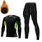 Mens 2Piece Winter Warm Fleece Thermal Underwear Set With Long Johns And Compression Tights 13