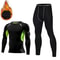 Mens 2Piece Winter Warm Fleece Thermal Underwear Set With Long Johns And Compression Tights 13