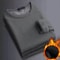 Mens Winter LongSleeve Fleece Thermal Base Layer Shirt With Plus Velvet Padding 0