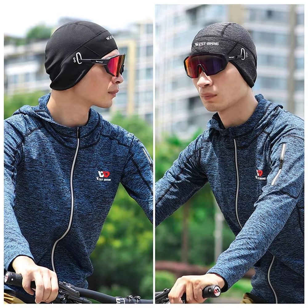 Windproof Winter Fleece Cycling Skull Cap Helmet Liner For Men 5