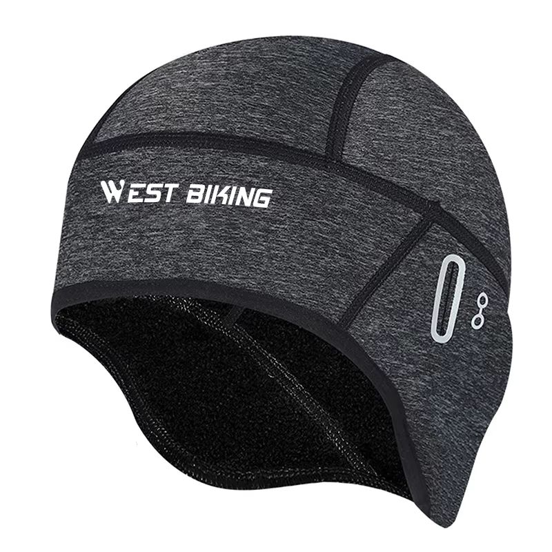Windproof Winter Fleece Cycling Skull Cap Helmet Liner For Men 6