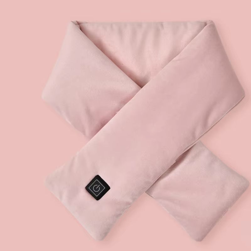 USB Heated Scarf With 3Gear Temperature Control Fleece Wrap Electric Neck Warmer 10