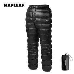 mapleaf ultralight warm down pants 800fp windproof waterproof ski snow trousers