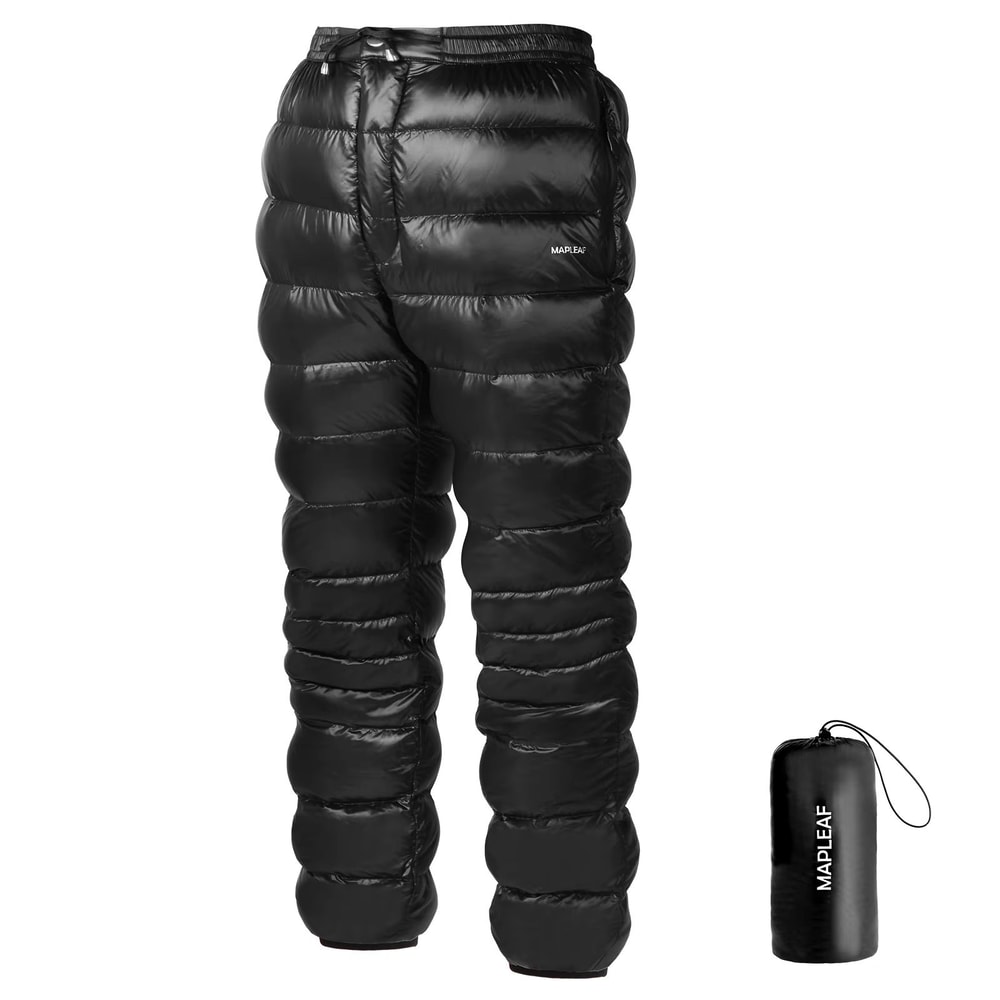 MAPLEAF Ultralight Warm Down Pants 800FP Windproof Waterproof Ski Snow Trousers 6
