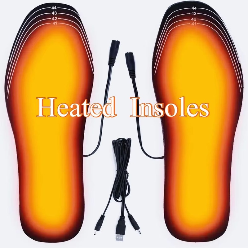 USB Heated Electric Insoles Warm Foot Warming Pads For Winter Outdoor Sports 0