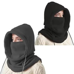 unisex winter knit balaclava hood windproof mask with drawstring