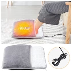 usb electric heated foot warming pad soft plush washable foot warmer heater mat