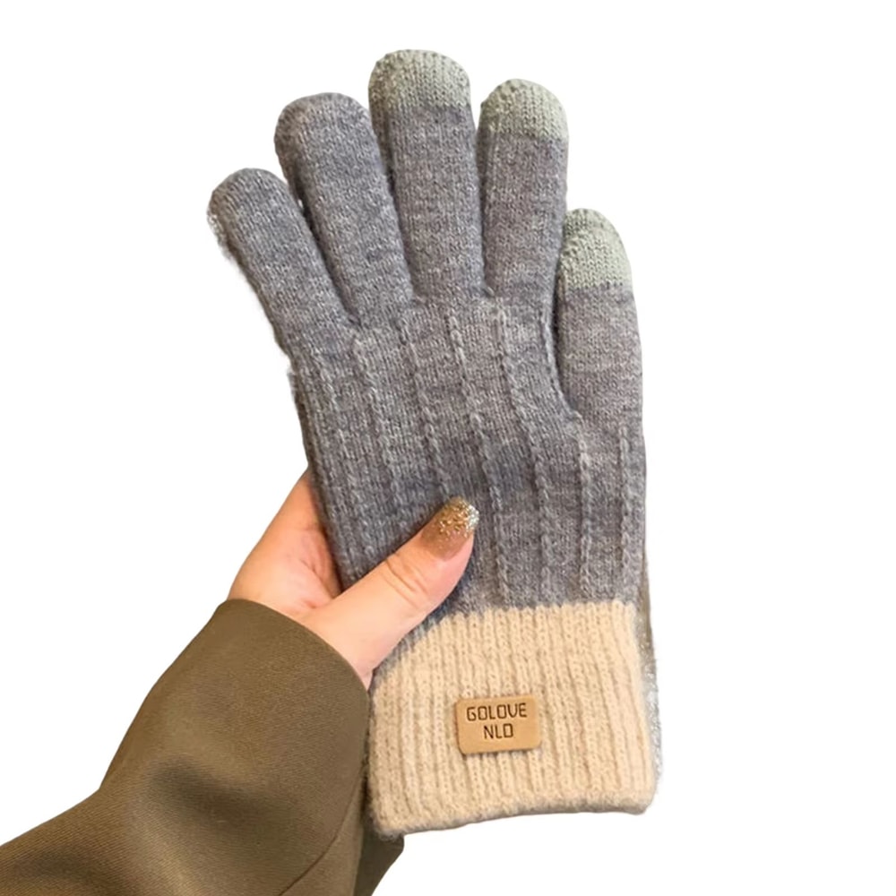 Womens Cable Knit FleeceLined TouchScreen Winter Gloves 6