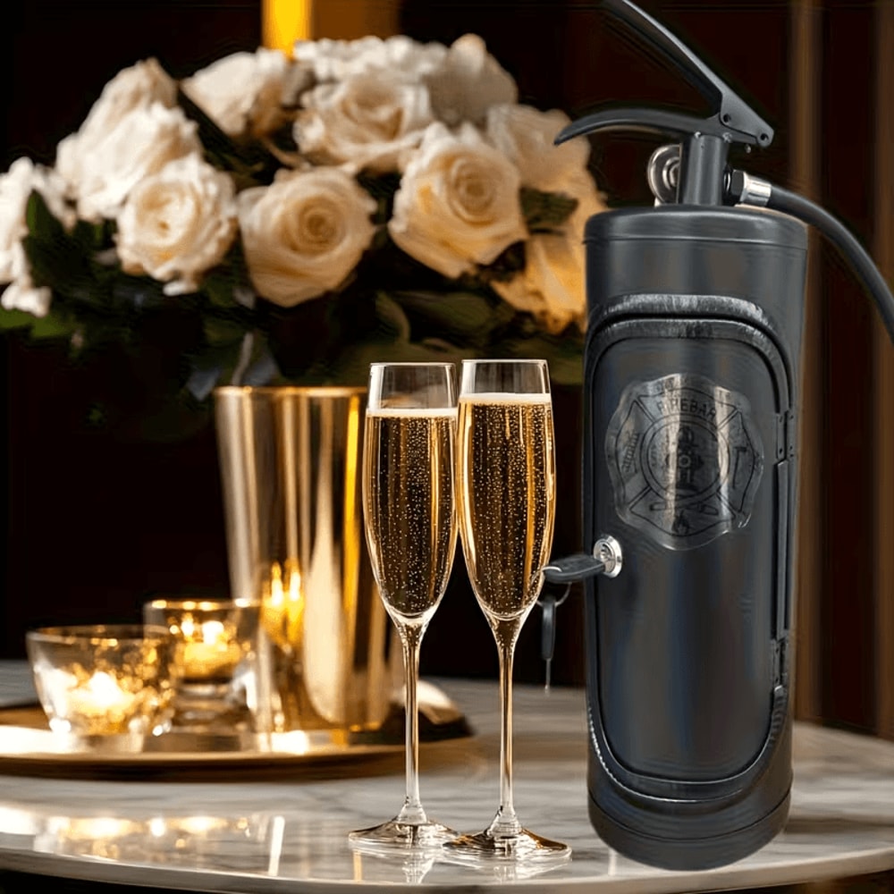 extinguisher shaped wine storage idea