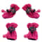 Waterproof AntiSlip Pet Dog Shoes 4Piece Warm Snow Rain Boots For Small Dogs Cats 6
