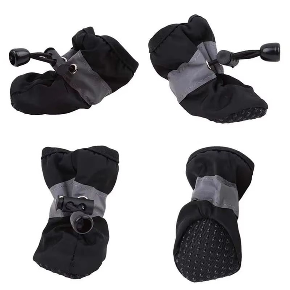 Waterproof AntiSlip Pet Dog Shoes 4Piece Warm Snow Rain Boots For Small Dogs Cats 7