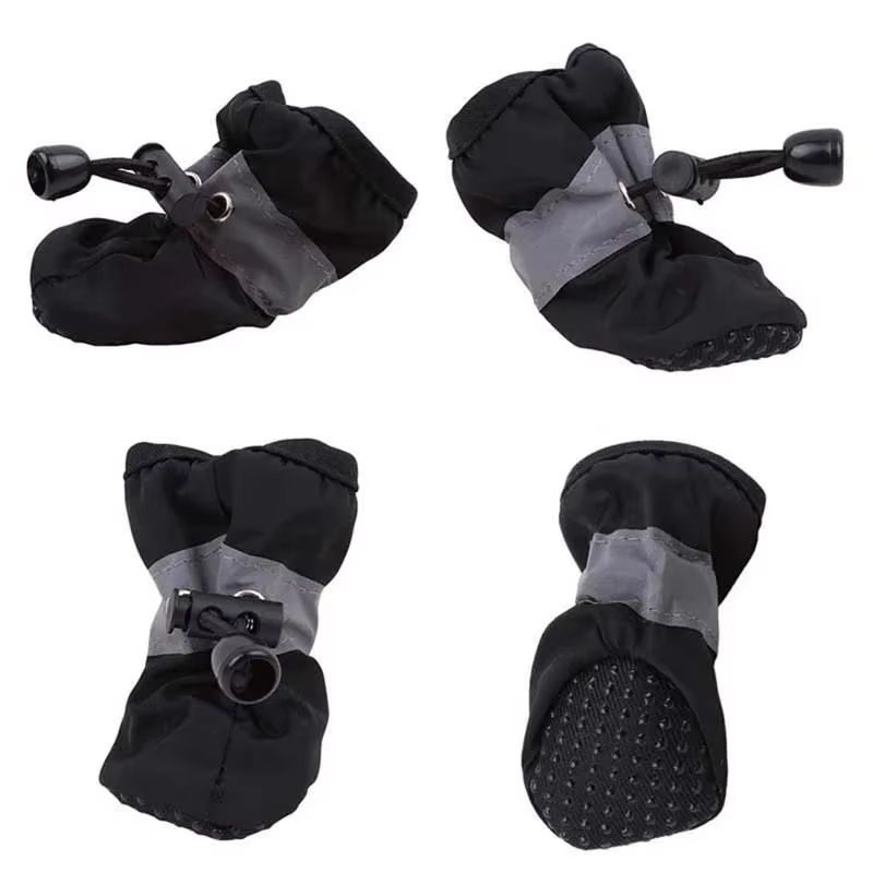 Waterproof AntiSlip Pet Dog Shoes 4Piece Warm Snow Rain Boots For Small Dogs Cats 7